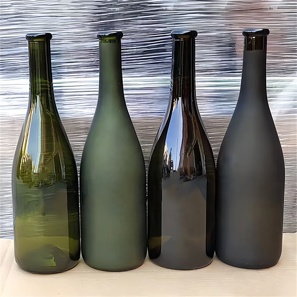 コルク仕上げブルゴーニュ型ワインボトル187ml 375ml 500ml 750ml