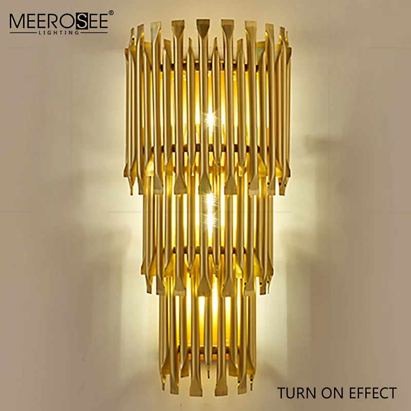 MEEROSEE Post-modern Wall Light Luxury Creative Corridor Hotel Lobby G9 Wall Lighting MD86738