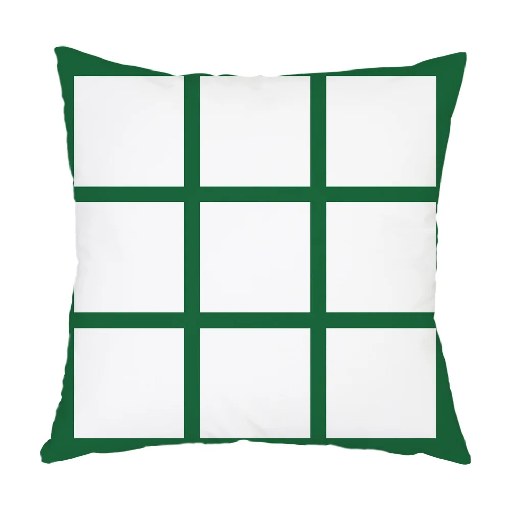 Sublimation 9 Panel Pillow case Custom logo Color Photo Collage Cushion Cover with 2 Side Printed Sublimation Blanks Pillow