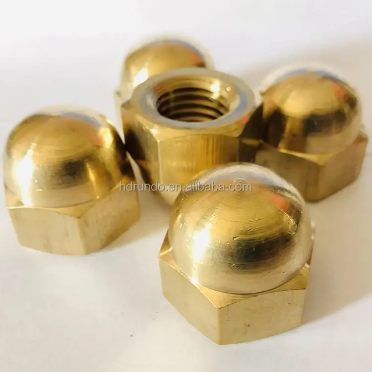 M4 M5 M6 M8 M10 M12 M16 M22 Brass Hex Cap Nut Acorn Nut Hex Domed Cap