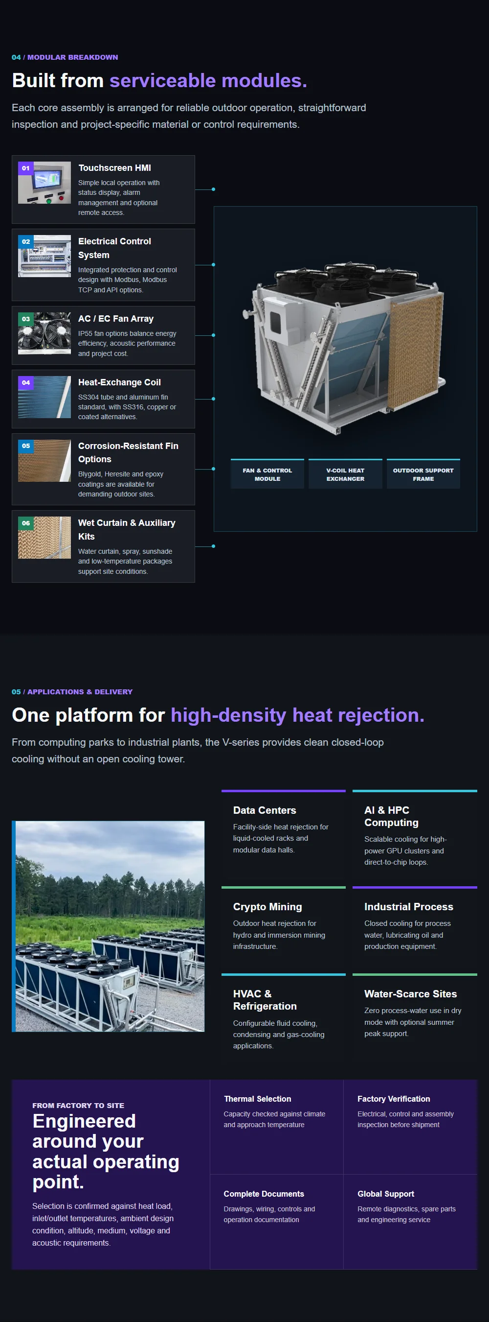 Dry Cooler, ACT, 3000kW, Adiabatic - detail 4