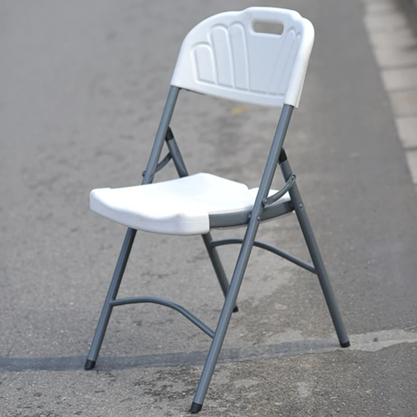 Modern Design Foldable Outdoor Chairs Cheap Metal and HDPE Plastic for Patio Garden Furniture Steel Frame Wood Construction