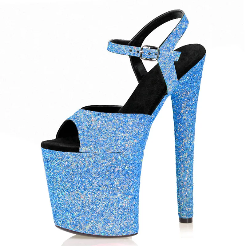 Blue 2025 stripper heels