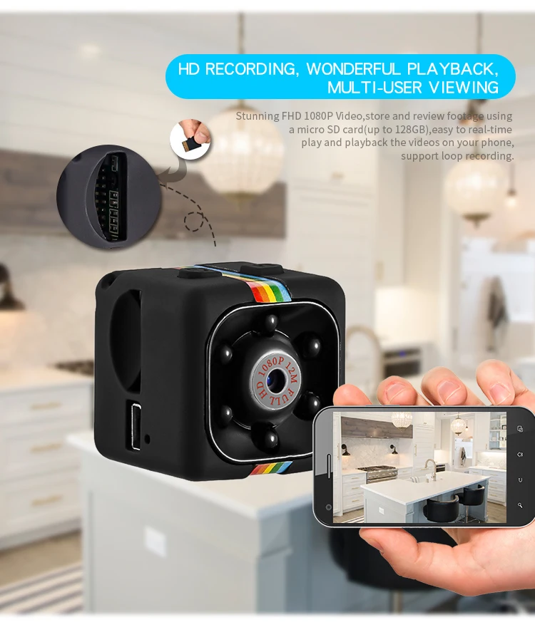 Sq11 Mini Video Camcorder Hd 720p/1080p Dashboard Cam Dv Mini Sq11 Mini