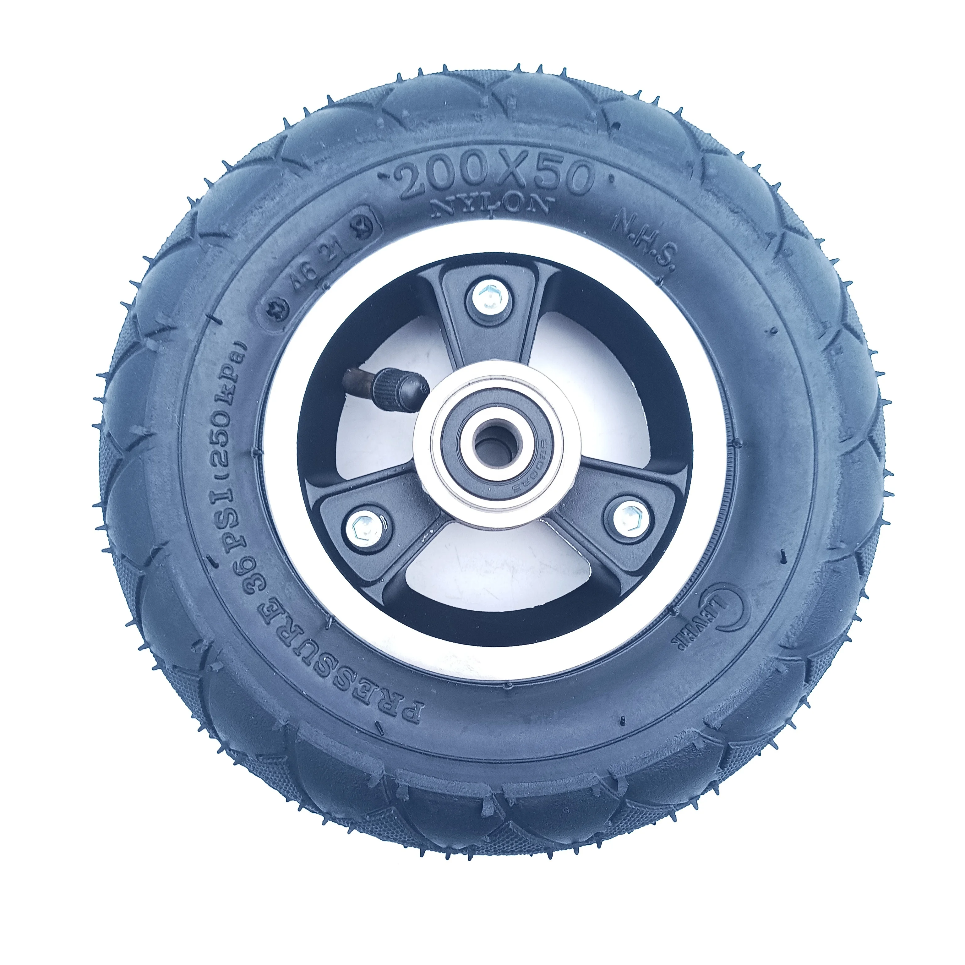 200x50 Rubber Wheels - Pneumatic Tires for Electric Scooters