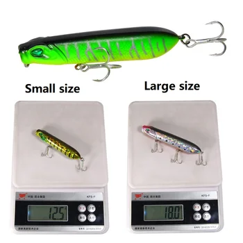 Premium Topwater Popper Bass Fishing Lure 80mm 12.5g & 100mm 18g Crank Bait Realistic Fish Attracting Carp – Popper – view 5