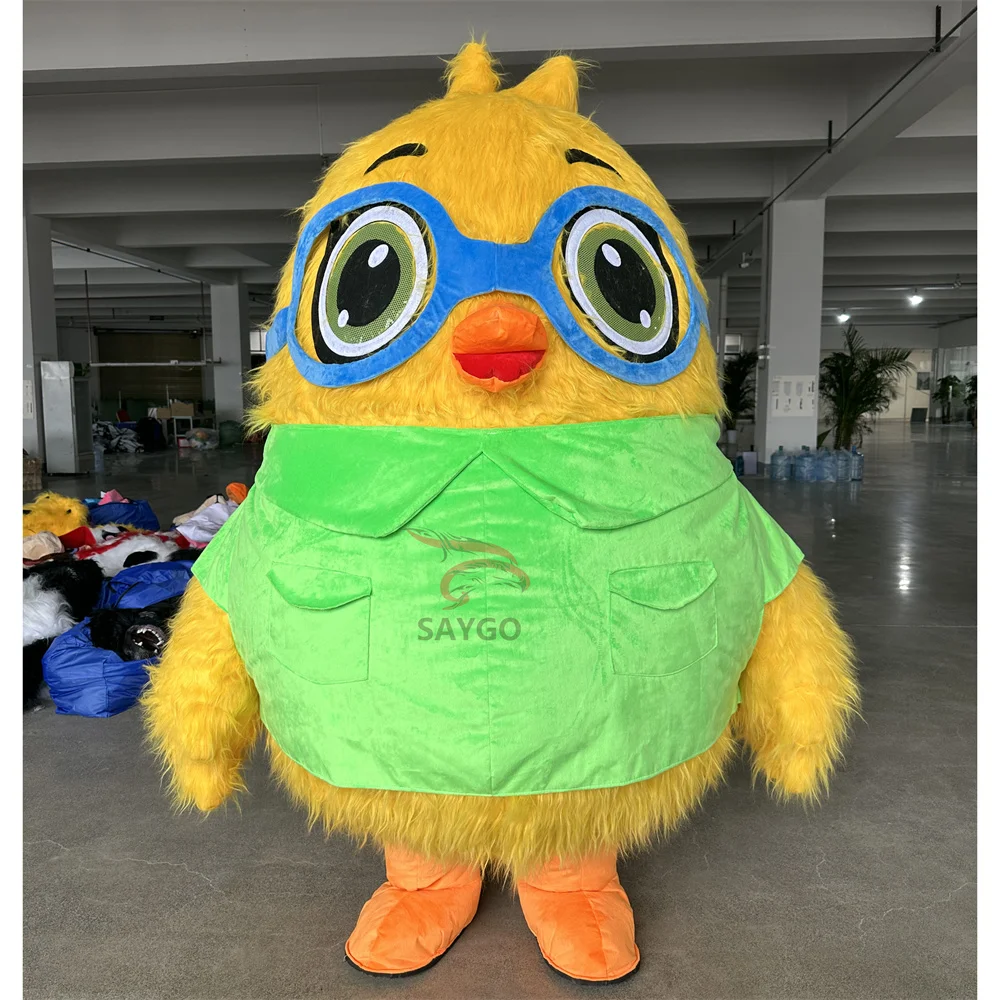 Giant Inflatable Eyewear Yellow Baby Chicken Big Birds Mascot Costume  Angry/Bird Chicken Mascot Costume for Events Advertising - Main Image