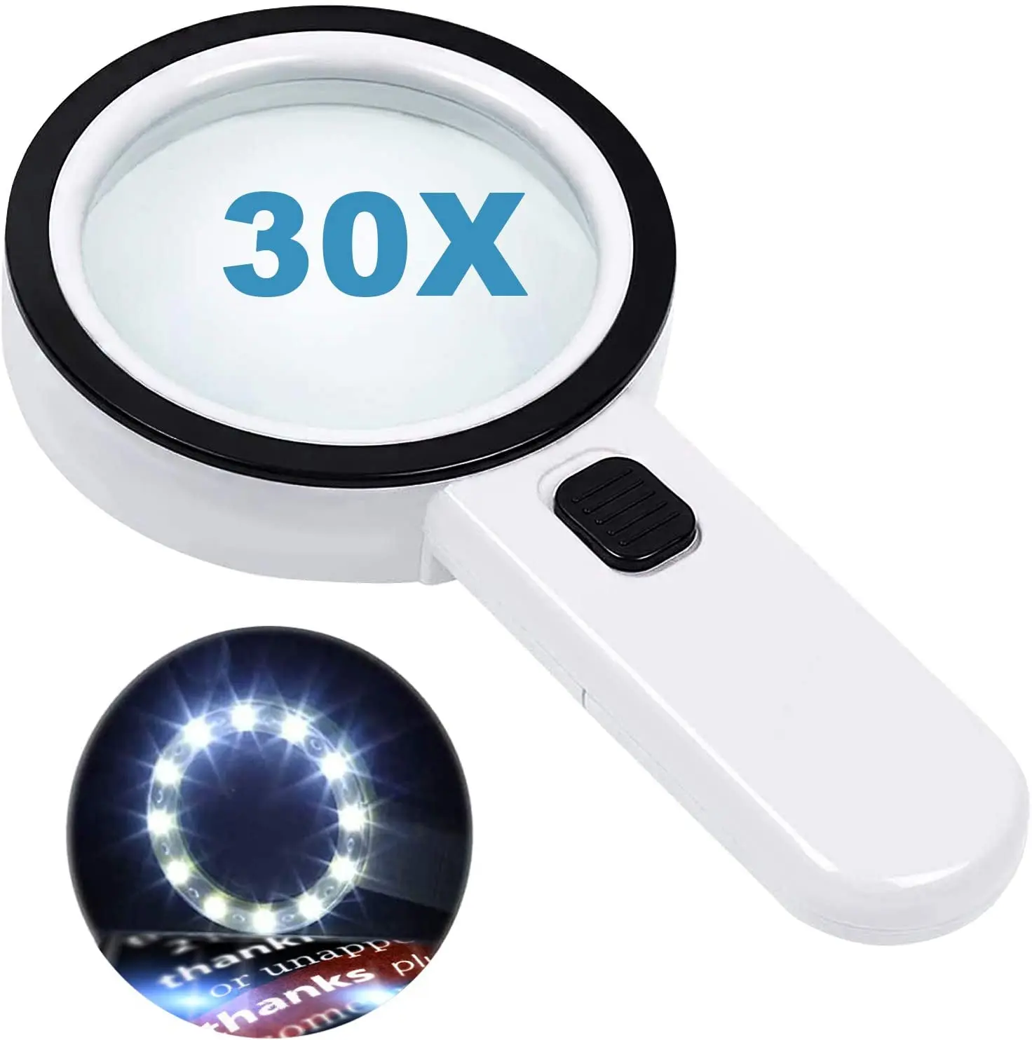 magnifying glass 30x handheld