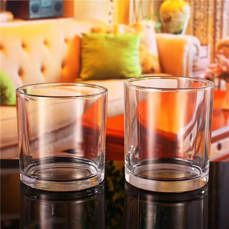 High Quality Wholesale Clear Candle Jars Vessels Glass Candle