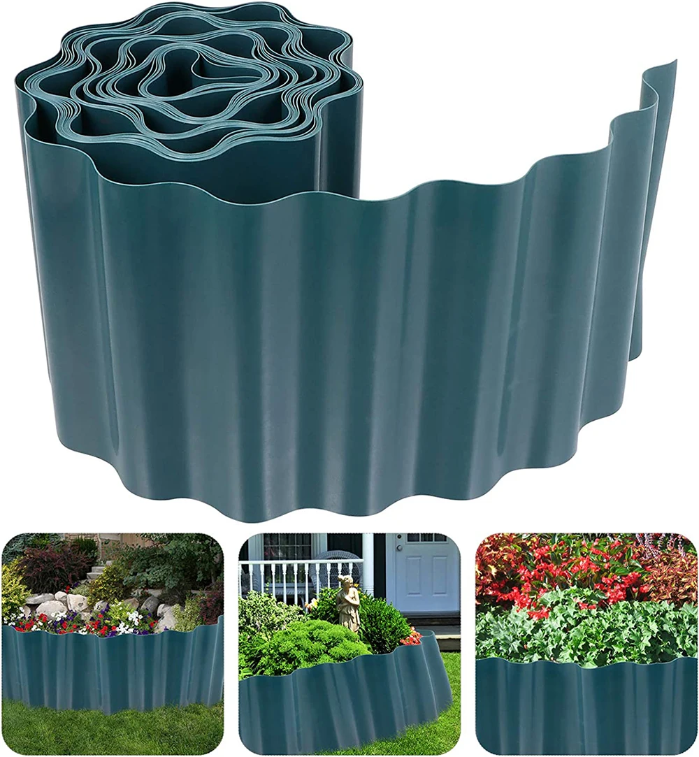 thumbnail image 2 of 8-Inch Galvanized Steel Landscape Edging Kit (6 Pack) For Garden Raised Beds & Lawn Borders - Black 2 of 6