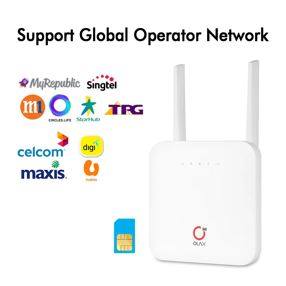 OLAX AX6 Pro 4G Router VPN 300mbps 4000mah Battery Modem WiFi 4g Lte Wireless Router With Sim Card Slot