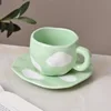 Tazza e piattino Cloud - verde