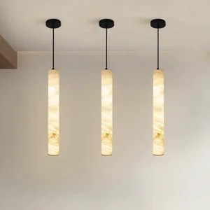 Simple Marble Modern Bedroom Bedside Natural Marble Chandelier Pendant Light for Living Room