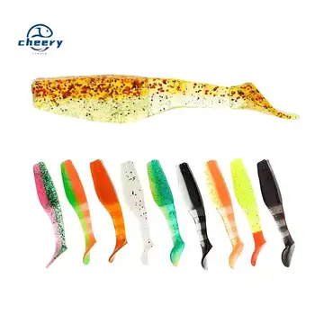 CHEERY Cross-border PVC Soft Bait T-tail Lure Bait for Mandarin Fish Bass Mouth-raising Outdoor Fishing Gear 8 Pack Wholesale – Soft Lure – view 2