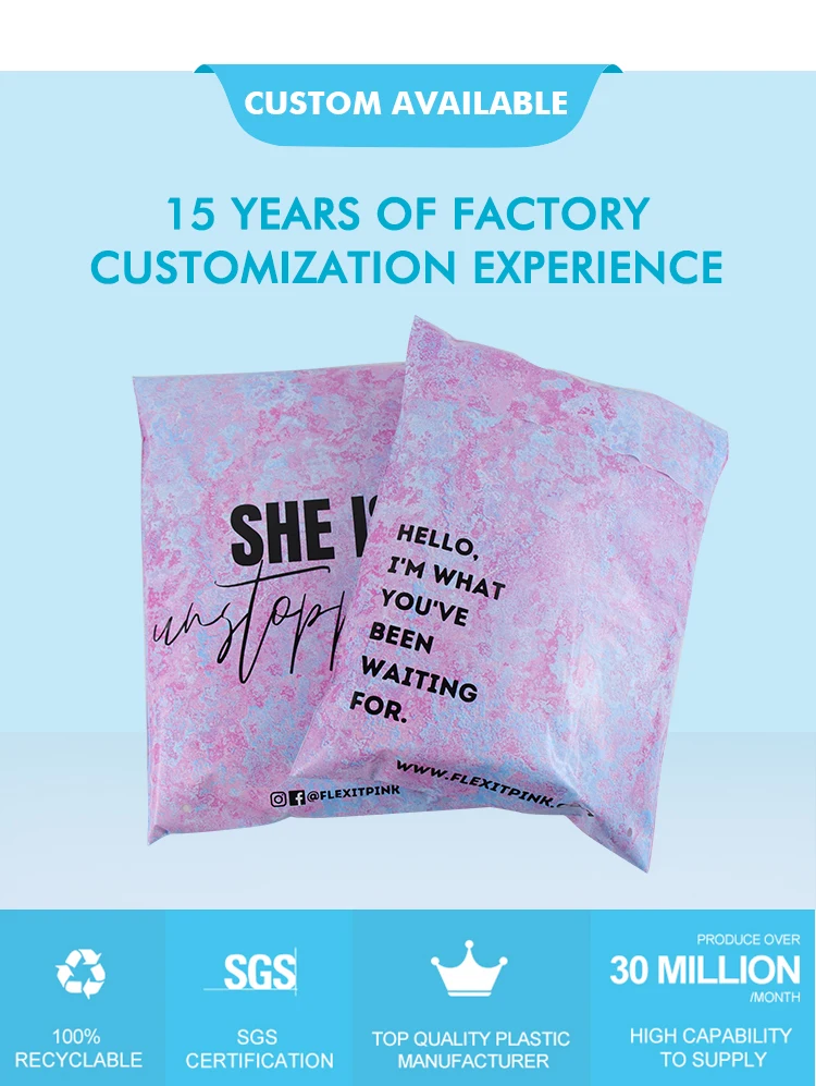 Logo Printed Customized Poly Mailers Shipping Envelope Express Plastic