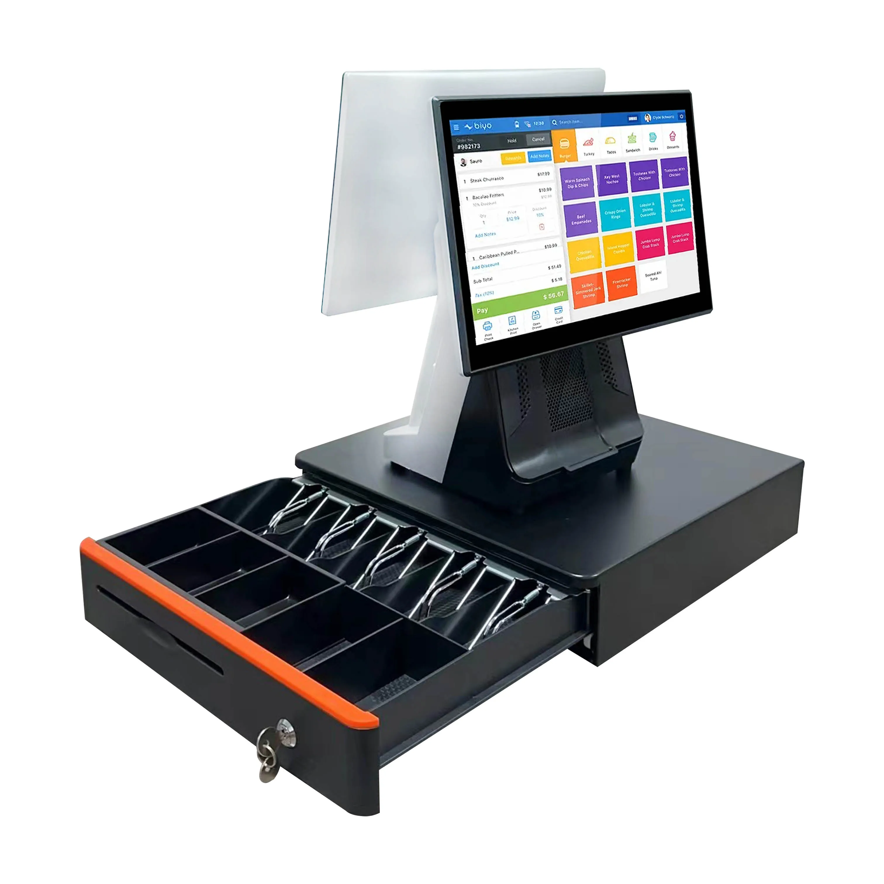 New 15.6 Inch Pos Touch Screen Pos Machine System All In One Cash ...