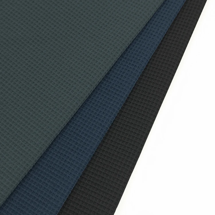 New Design Spandex Waffle Knit Fabric, Fashion Style Cotton Polyester Waffle Fabric for Men Shorts/ factory