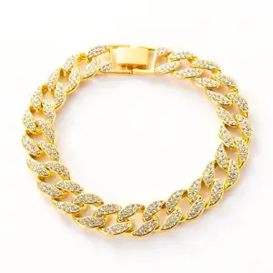New Hip-hop Chic Copper Alloy Chilled Double-row Adjustable Temperament Men and Women  Cuban Fashion Chain & Link Bracelets