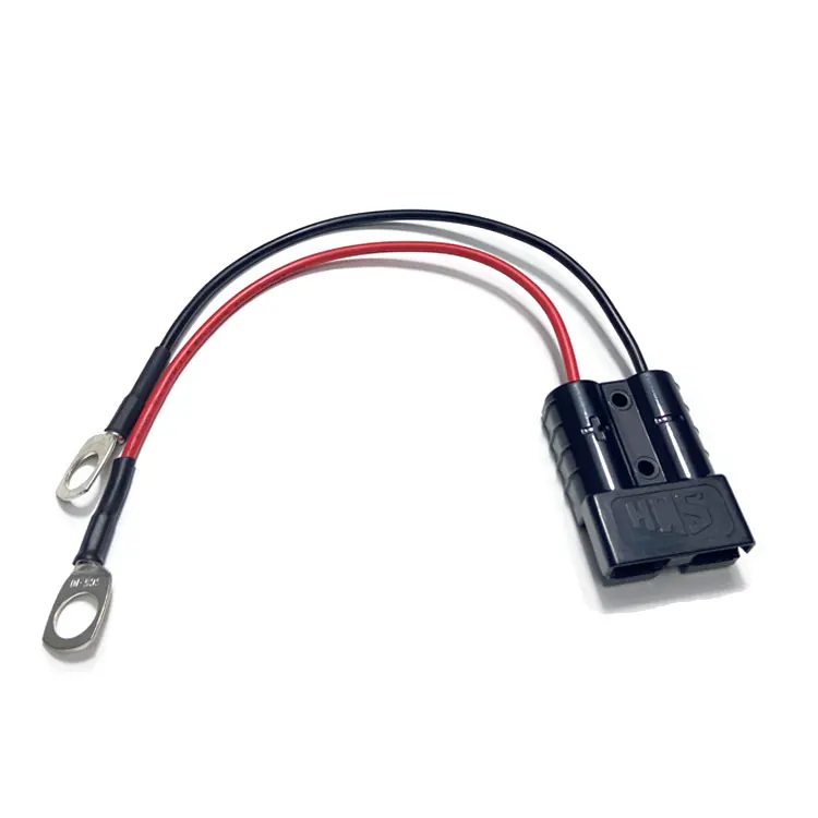 Battery Charger Wiring Harness 50A Battery Connector to O Ring Terminal Length Customizable