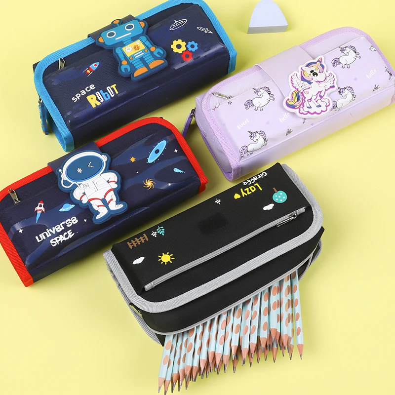 2021 NEW Design Cartoon Cartuchera Stationery Detachable Penbag Separate Pencil Case School pouches