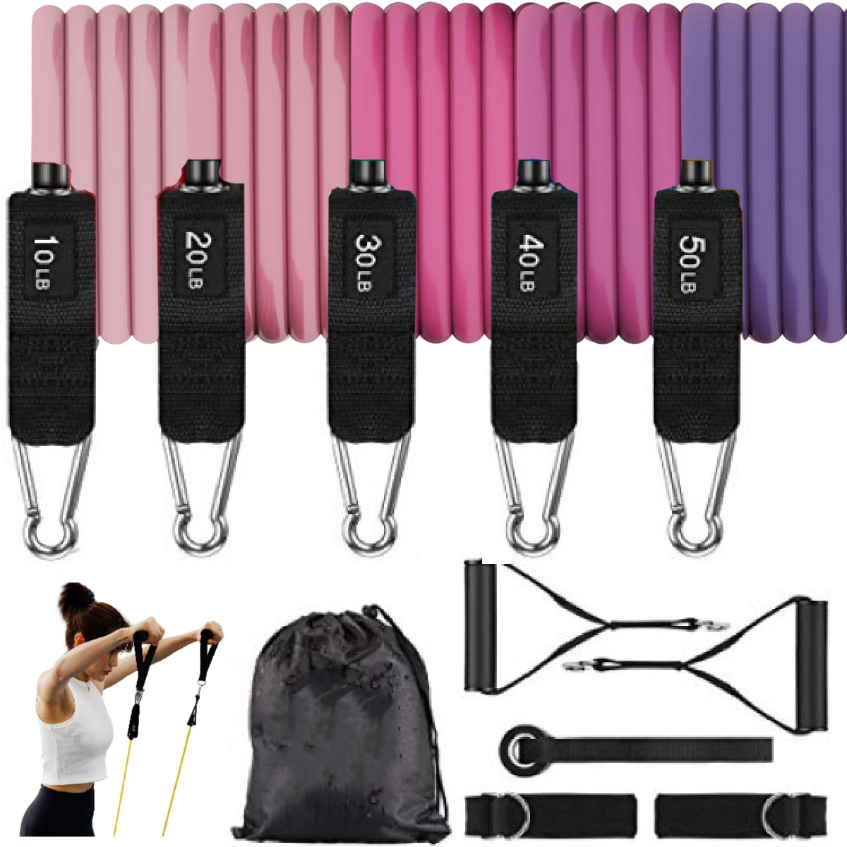 Customizable 11PCS TPE Latex Resistance Band Set - Eco-Friendly Tube for High-Intensity Bodybuilding | YSLATEX