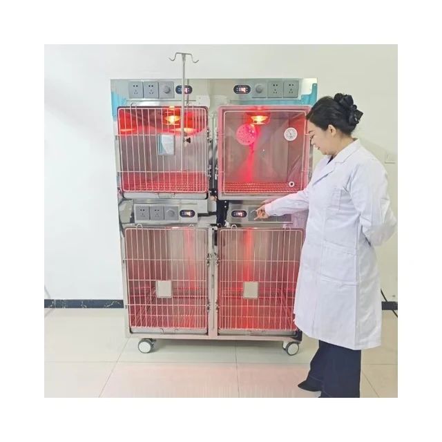 High Quality 304 Stainless Steel Veterinary Equipment Dog Cage for Pets Diagnosis Properties Premium Instrument for Pet Care