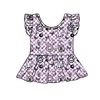 Purple Check Skull Print