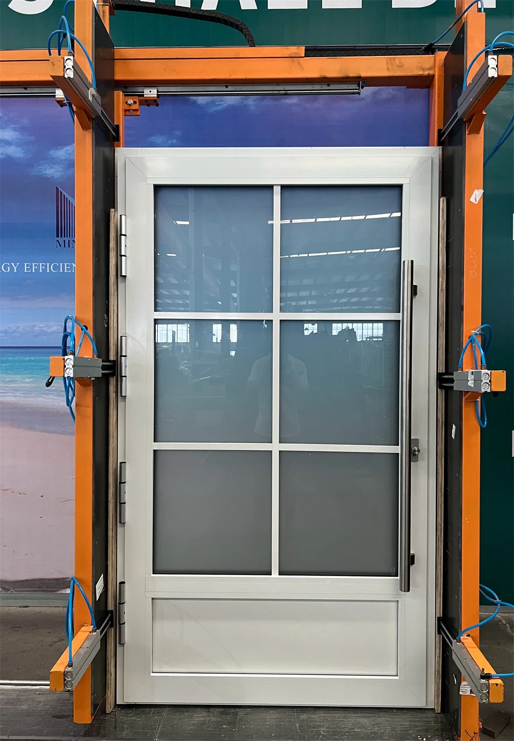 Minglei Top Quality Patio Exterior Casement Door Aluminium Pivot French Entry Door Double Glazed Aluminum Double Casement Door factory