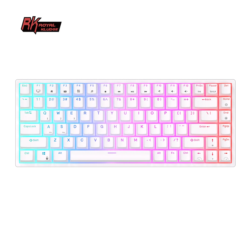 Игровая клавиатура Royal Kludge RK84 RK, трехрежимная, rgb, 2,4g,  беспроводная, 80%, механическая клавиатура hotswap, 84, белый, популярный  телефон| Alibaba.com