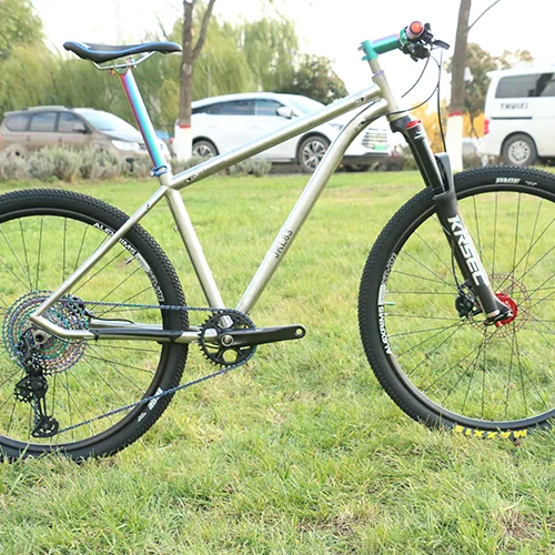 Sepeda Gunung MTB Dewasa, Titanium Aloi Pit MTB dengan Groupset Shimano