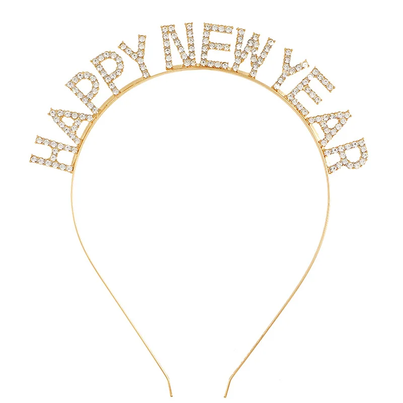 Crystal Diamond Hairbands Bling Sparkly Happy New Year  display picture 3