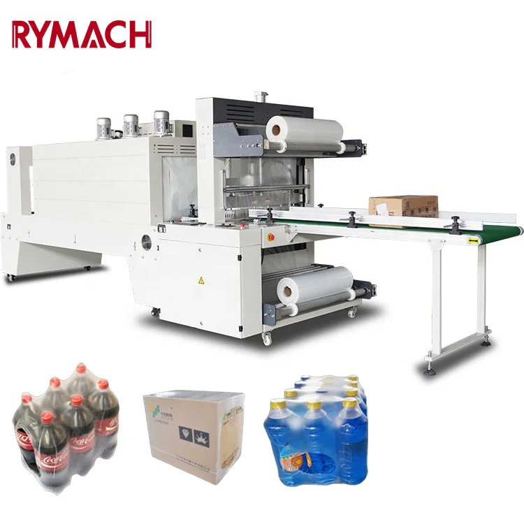 Automatic Shrink Tunnel Wrapping Packing Machine for Tires Shrink Wrap Bags Pouches Foil Paper Films Cases Apparel Chemical