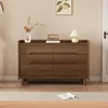Commode à six tiroirs, toute couleur noyer