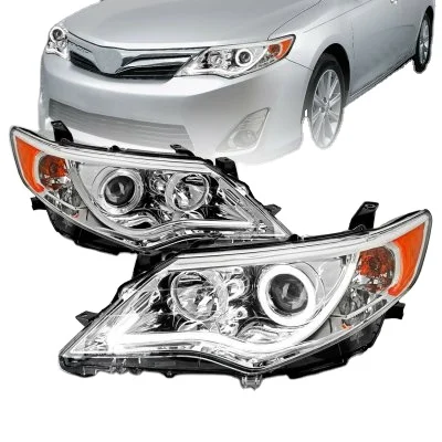 Halo Projector Headlights LED DRL headlamps for Toyota Camry 2012-2014 car parts and accessories