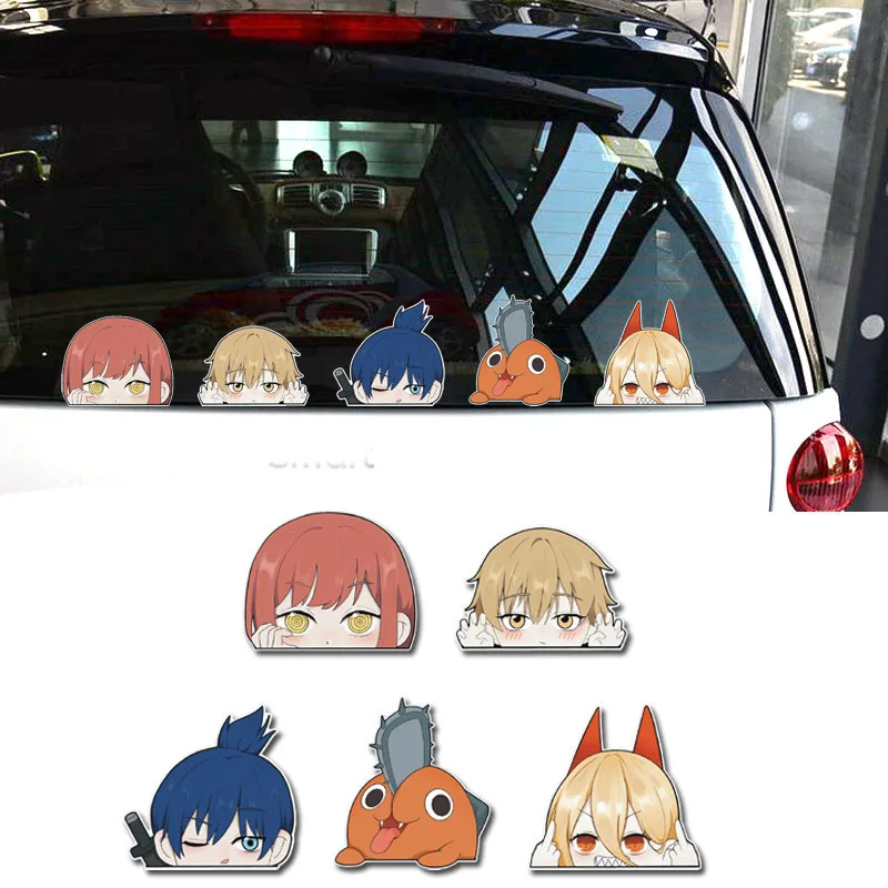 Source 9 designs Hot Sale Anime Car Decorative Stickers Peeping Decal  Chainsaw Man Anime DIY Car Window stickers on malibabacom