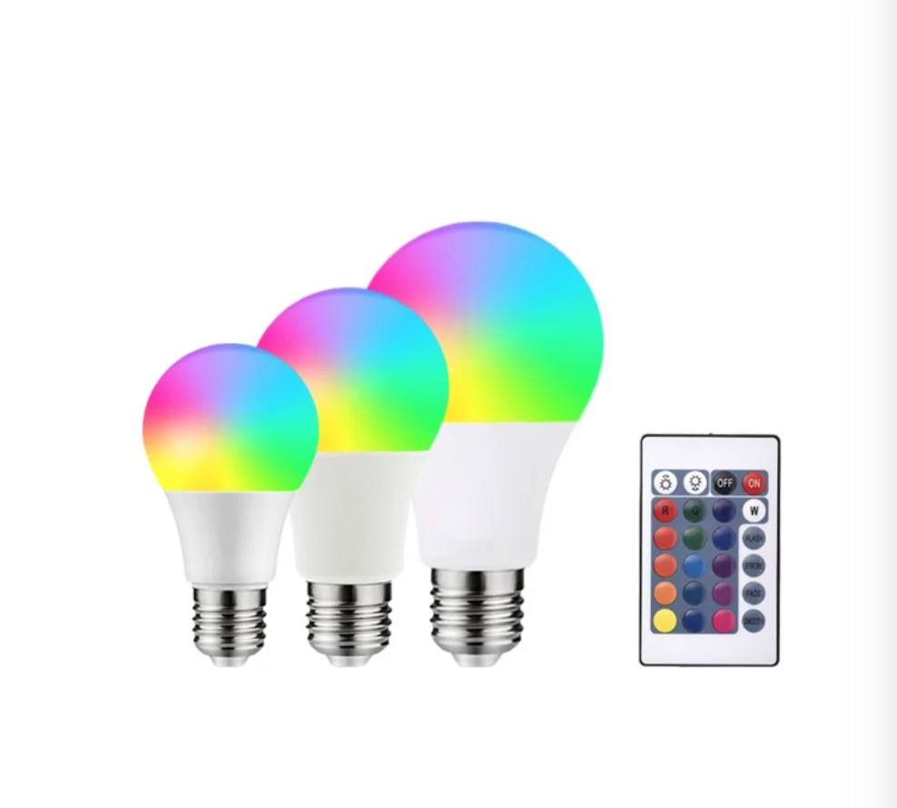 B22 RGB Bulb Remote Control LED Light Bulb Color Changing Light Bulbs 3W 