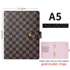 Raccoglitore A5 marrone + rosa + oro