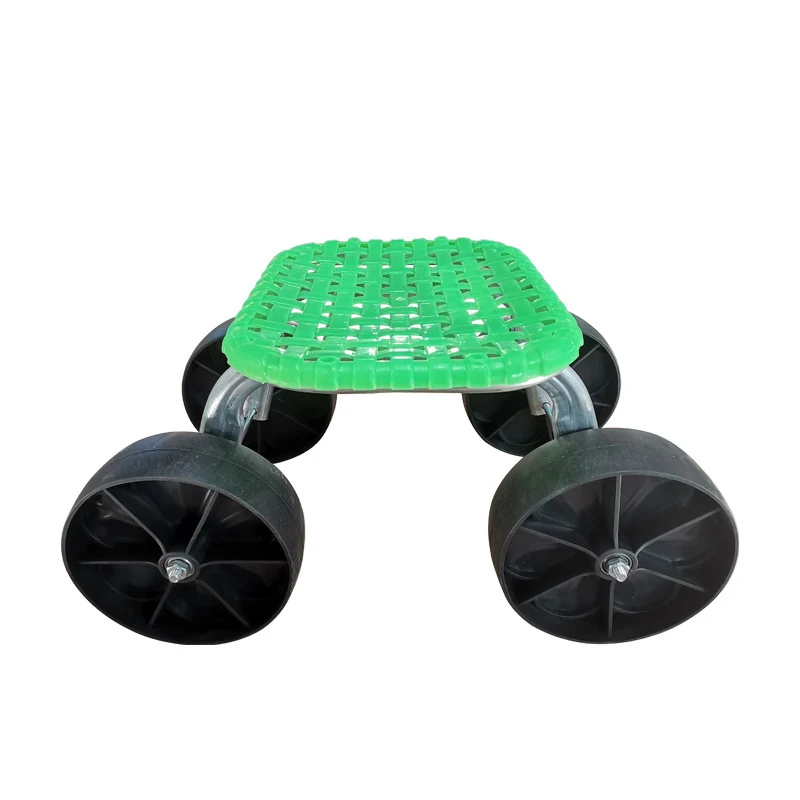 plastic garden stool with wheels