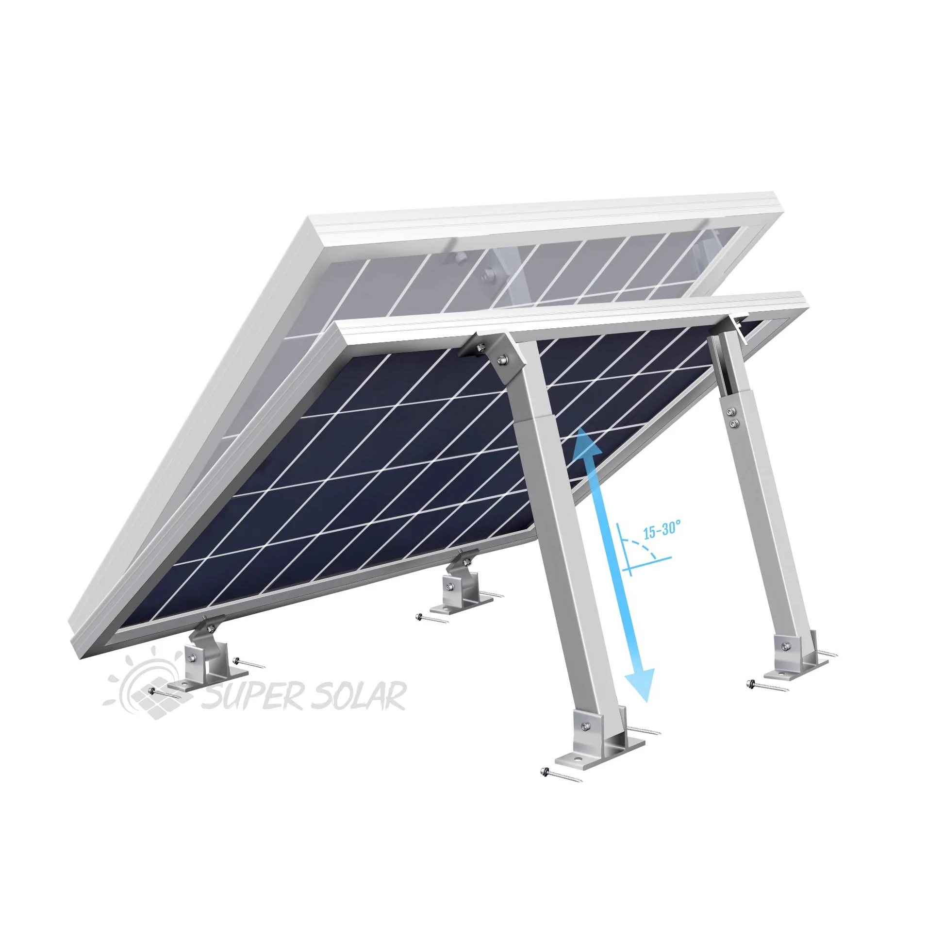 Adjustable Solar Panel Tilt Mount Kit Al6005-t5 For Roof & Ground