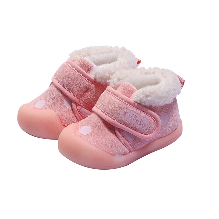 Professional Factory Winter Non-slip Thicker Cotton pink Baby Boots