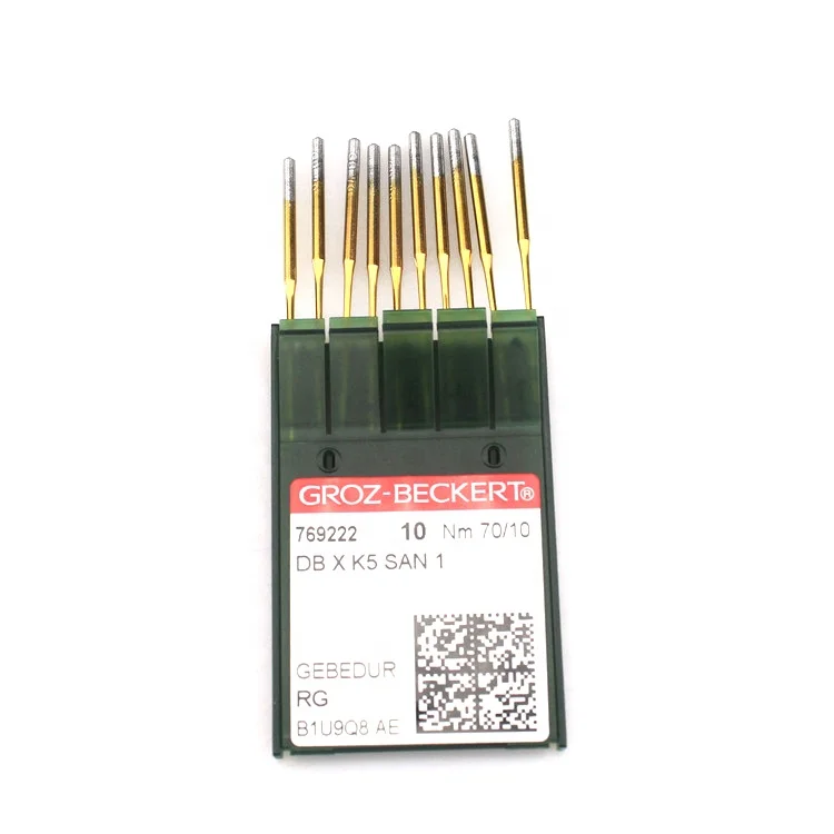 Sewing Needles Groz Beckert DBxK5 SAN1 Gold Needles for Embroidery Machine