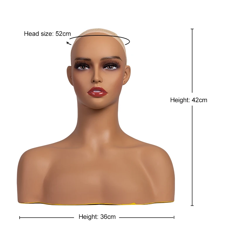 Makeup Mode Black Female Tete De Mannequins Shop Display Mannequin Head