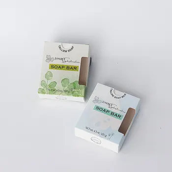 Environmentally friendly custom printed soap packaging box with window Irregular shaped packaging box