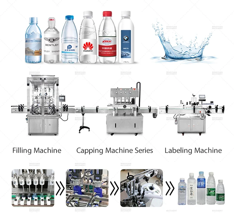 Water Filling Machine Automatic 3 In 1 Automatic Water Pet Bottle
