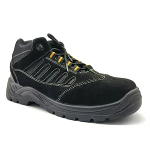 Autumn Unisex Suede Steel Toe Lace-Up Industrial Labor Protection Shoes Resistant Iron Filings Anti-Smash Anti-Puncture