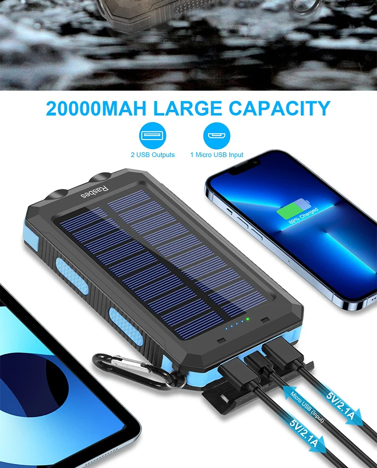 Factory Odm Oem 20000mah Solar Panel Phone Charger Battery Solar Cell