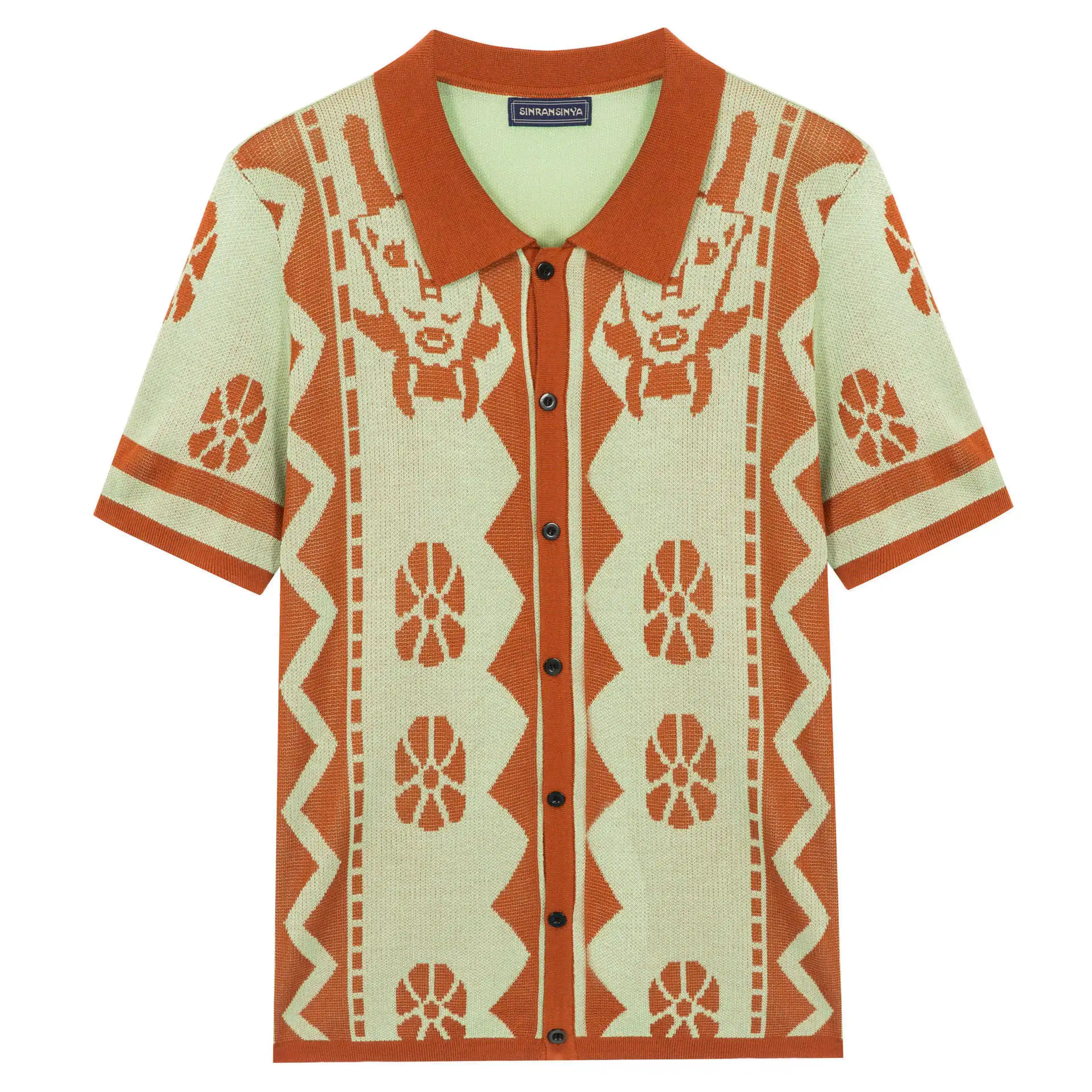 Мужская трикотажная футболка-поло большого размера