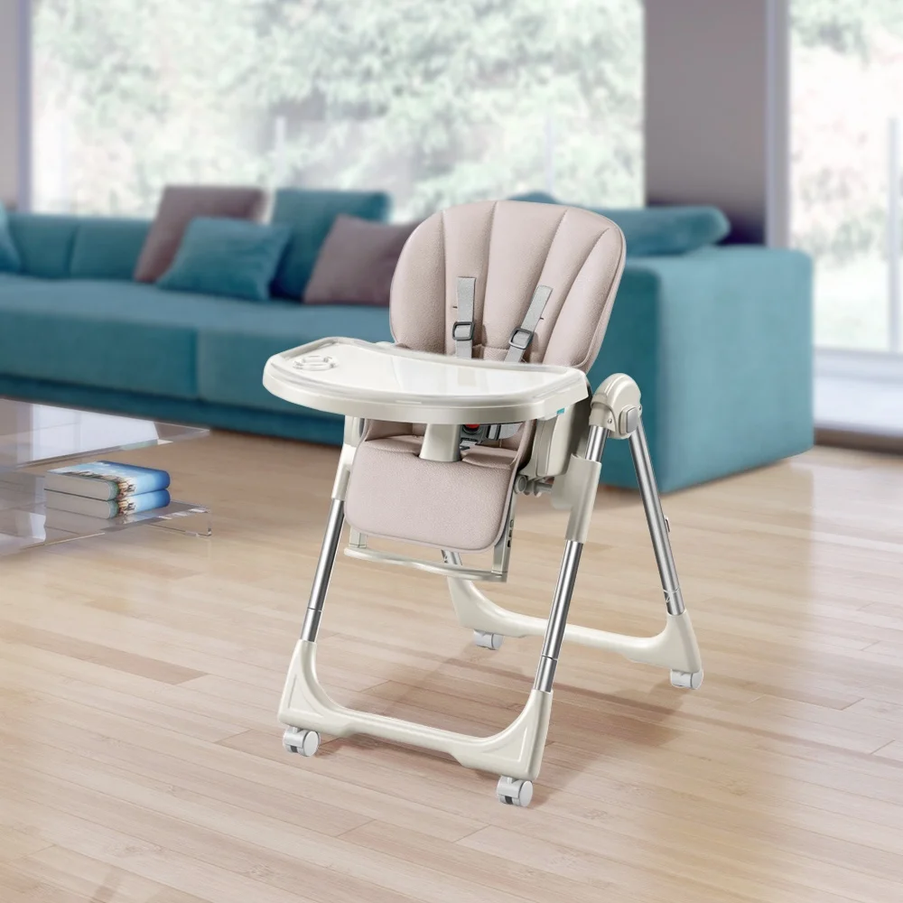 
Новая модель 2019 от китайского производителя, портативный складной детский пластиковый высокий обеденный стул для кормления для дома 