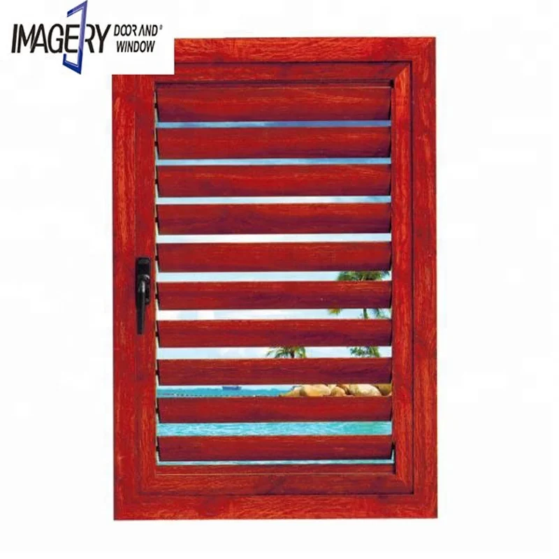 Remote Controlled Motorized Vertical Sliding Shutter windows Louver Window Electric Control Double Glass Jalousie