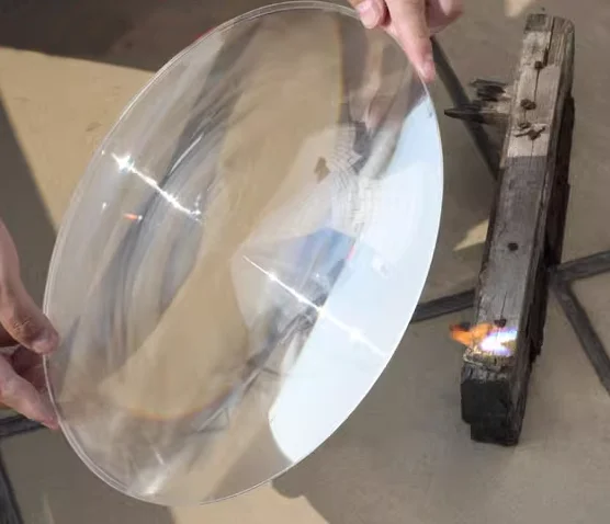 Concave Parabolic Large Demonstration Fresnel Lens for Solar Collectors
